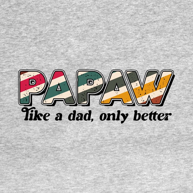 Papaw DESIGN for Father fathers day gift for husband dad by KawaiiFoodArt